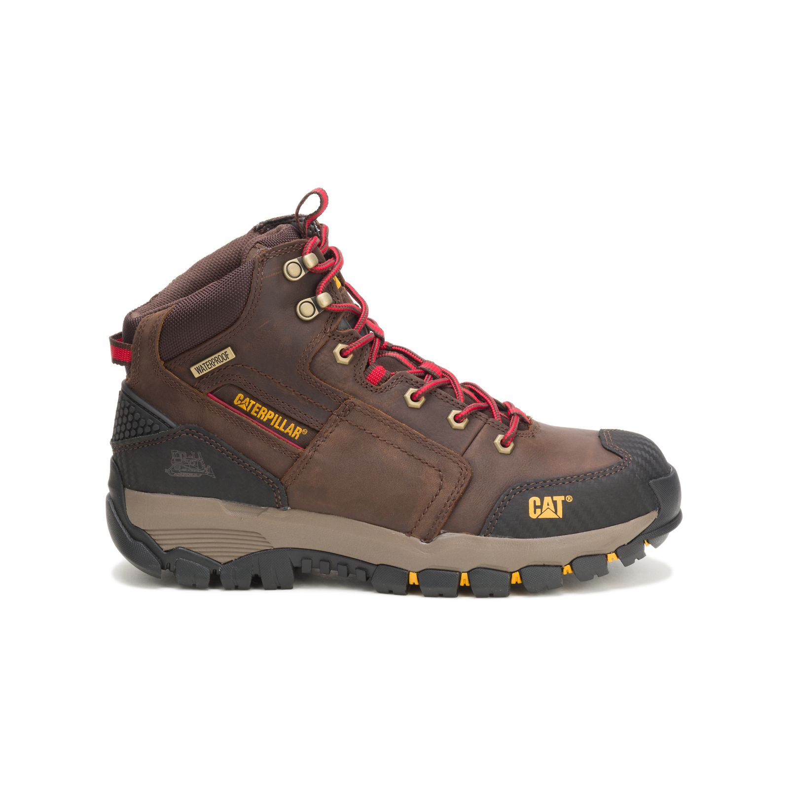 Caterpillar Men's Navigator Waterproof Work Boots Brown CAT-45763